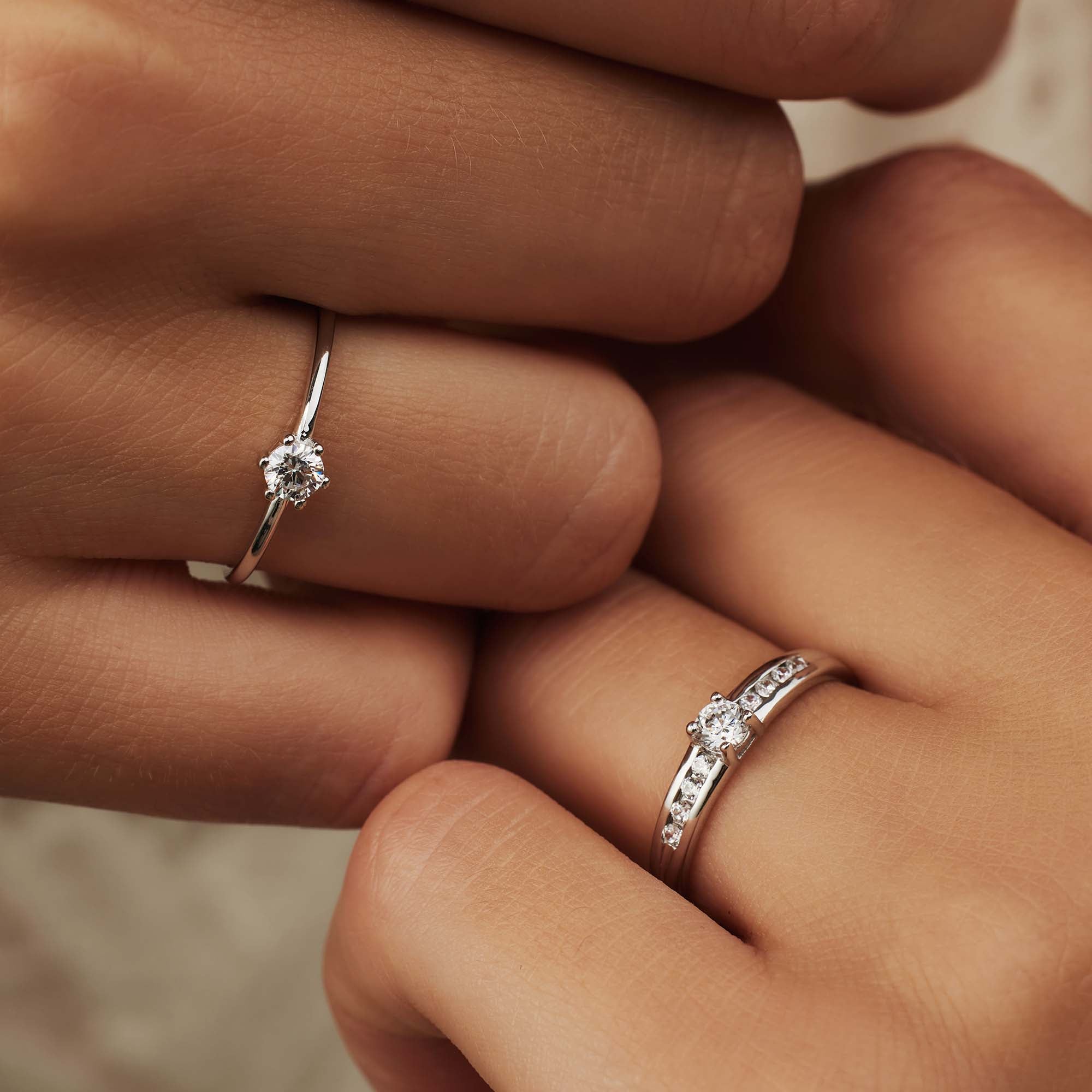 Isabel Bernard Saint Germain Estee 14 Carat Whitegold Ring IB330073-50 (size: 50)