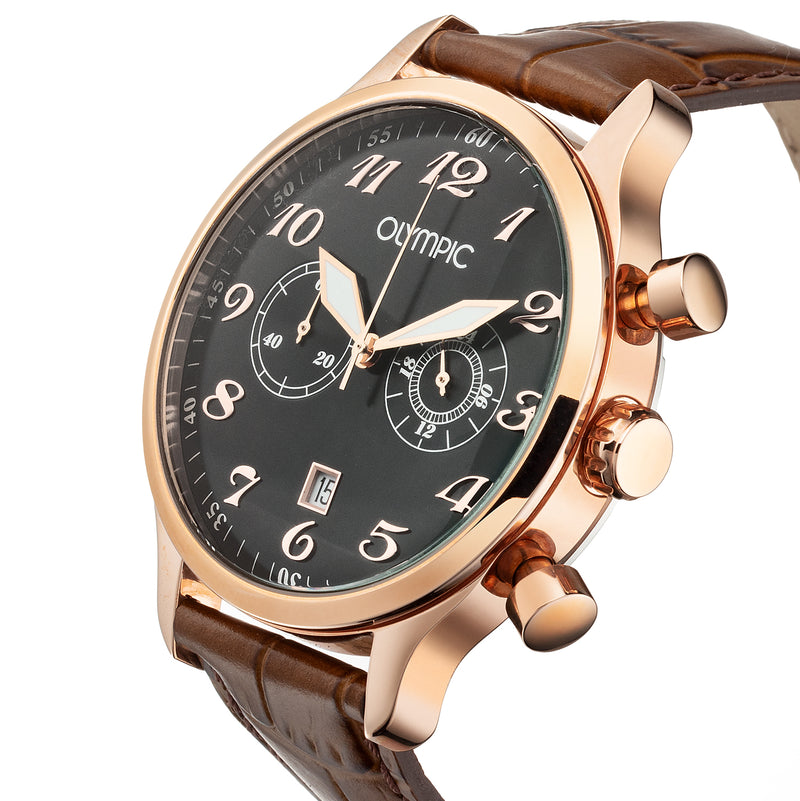 Olympic Zwart Heren Horloge 2002-OL82HDL004-zoom-