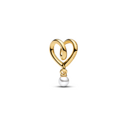 Pandora Moments Gold Plated Wrapped Heart Charm 764138C01