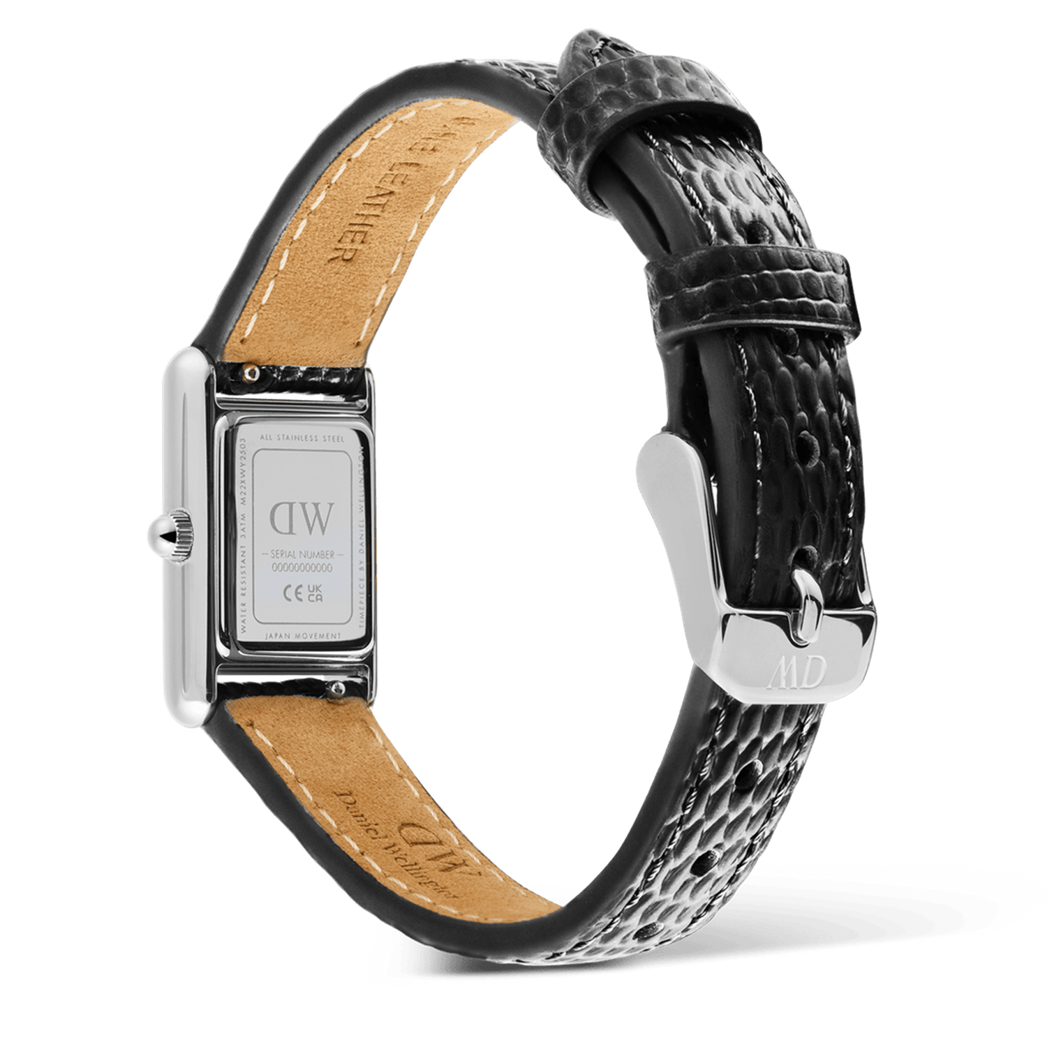 Daniel Wellington Bound Mini Black Lizard Silver Women's Watch DW00100901