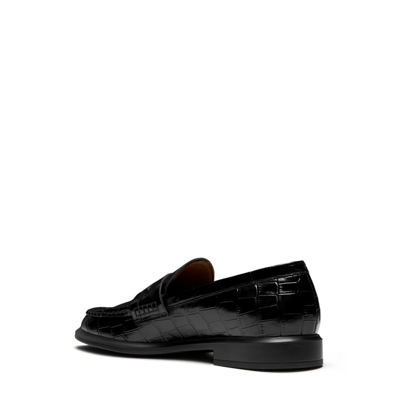 Isabel Bernard Vendôme Blandine Croco Zwarte Kalfsleren Loafers IB51015-201-38-zoom-