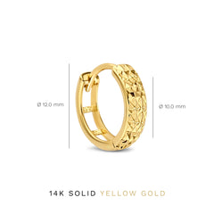 Isabel Bernard Rivoli Laura 14 Carat Golden Hoop Earrings IB360142