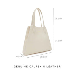 Isabel Bernard Honoré Francine Crème Kalfsleren Shopper IB25048