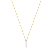 Isabel Bernard De la Paix Flavie 14 karaat gouden collier met diamant 0.06 karaat IBD350032
