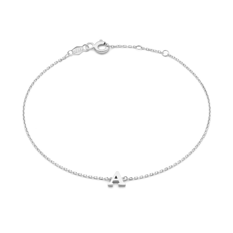 Isabel Bernard Saint Germain Rachel 14 Karaat Witgouden Initial Armband IB320041-Z-zoom-