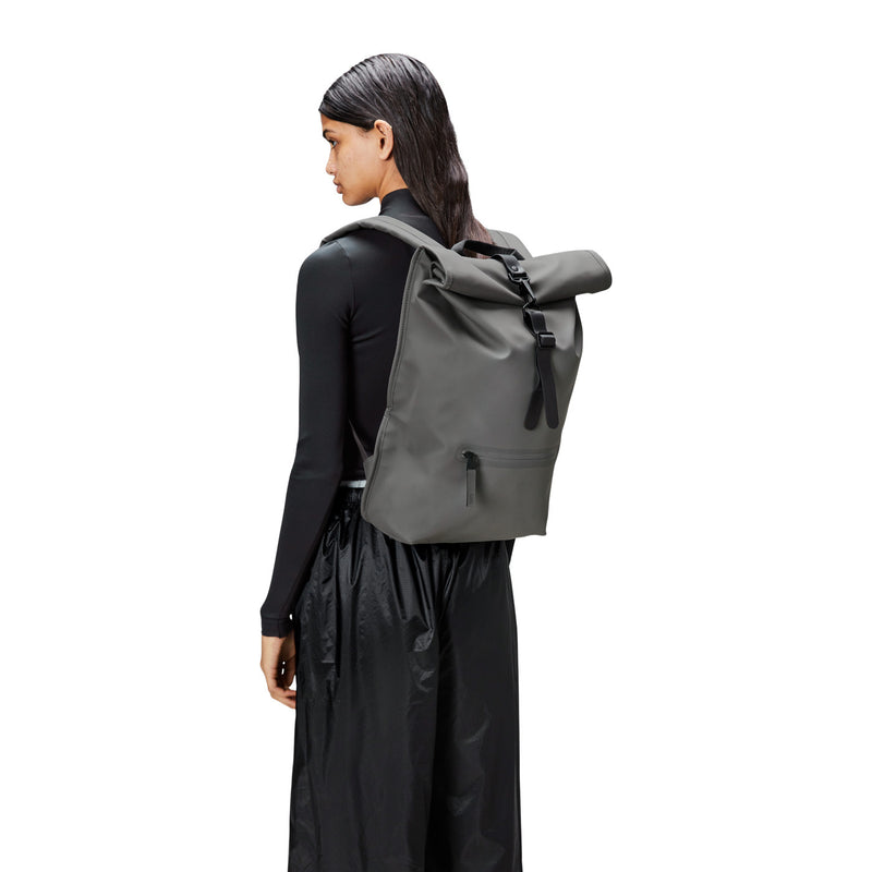 Rains Grey Rolltop Backpack R13320-13-zoom-