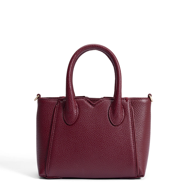 Isabel Bernard Honoré Cloe Mini Bordeaux Kalfsleren Handtas IB21124-052-zoom-