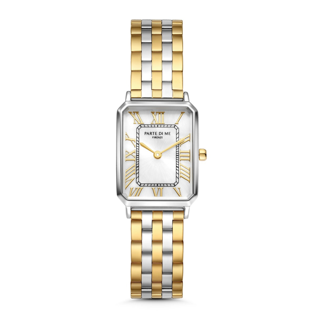 Parte di Me Orologio rectangular ladies watch gold coloured and silver PDM09026