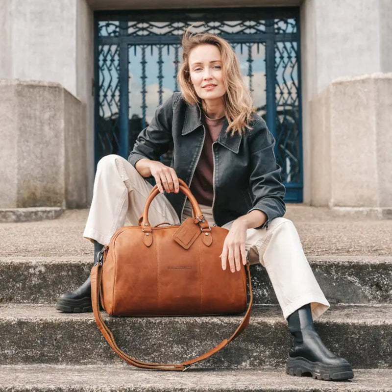 The Chesterfield Brand Liam Cognac Leather Travel bag C20.001331-zoom-
