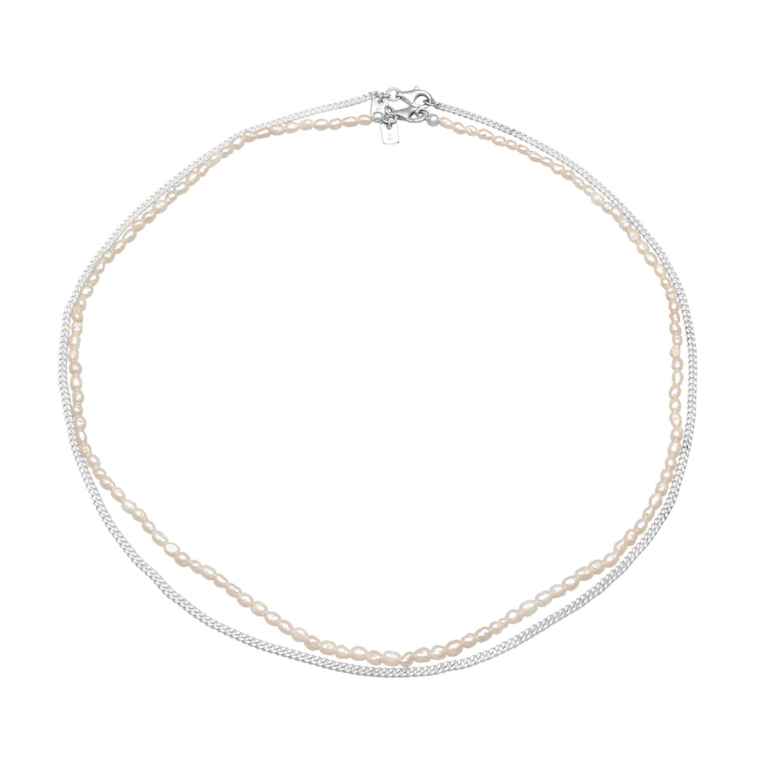 Kuzzoí 925 Sterling Silver Pearl Necklace 2004-BF-0007538-001