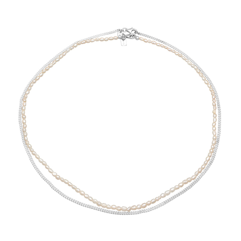 Kuzzoí 925 Sterling Silver Pearl Necklace 2004-BF-0007538-001-zoom-