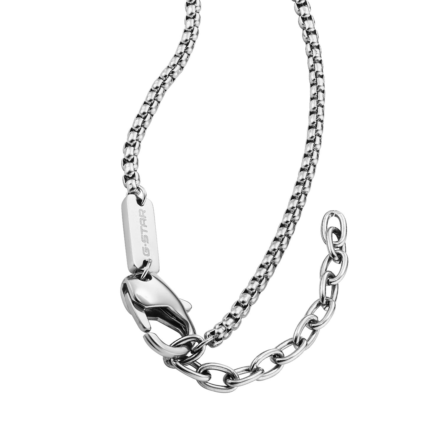 G-STAR Unistrial Silver Box Chain Necklace GSJ.112.01