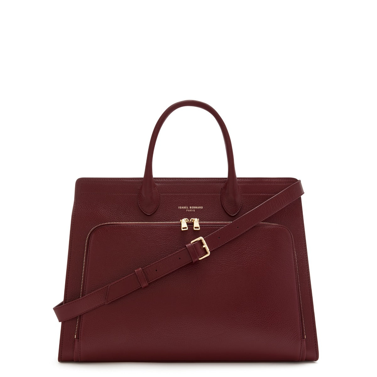 Isabel Bernard Honoré Nadine Bordeaux Calfskin Leather Handbag IB25080