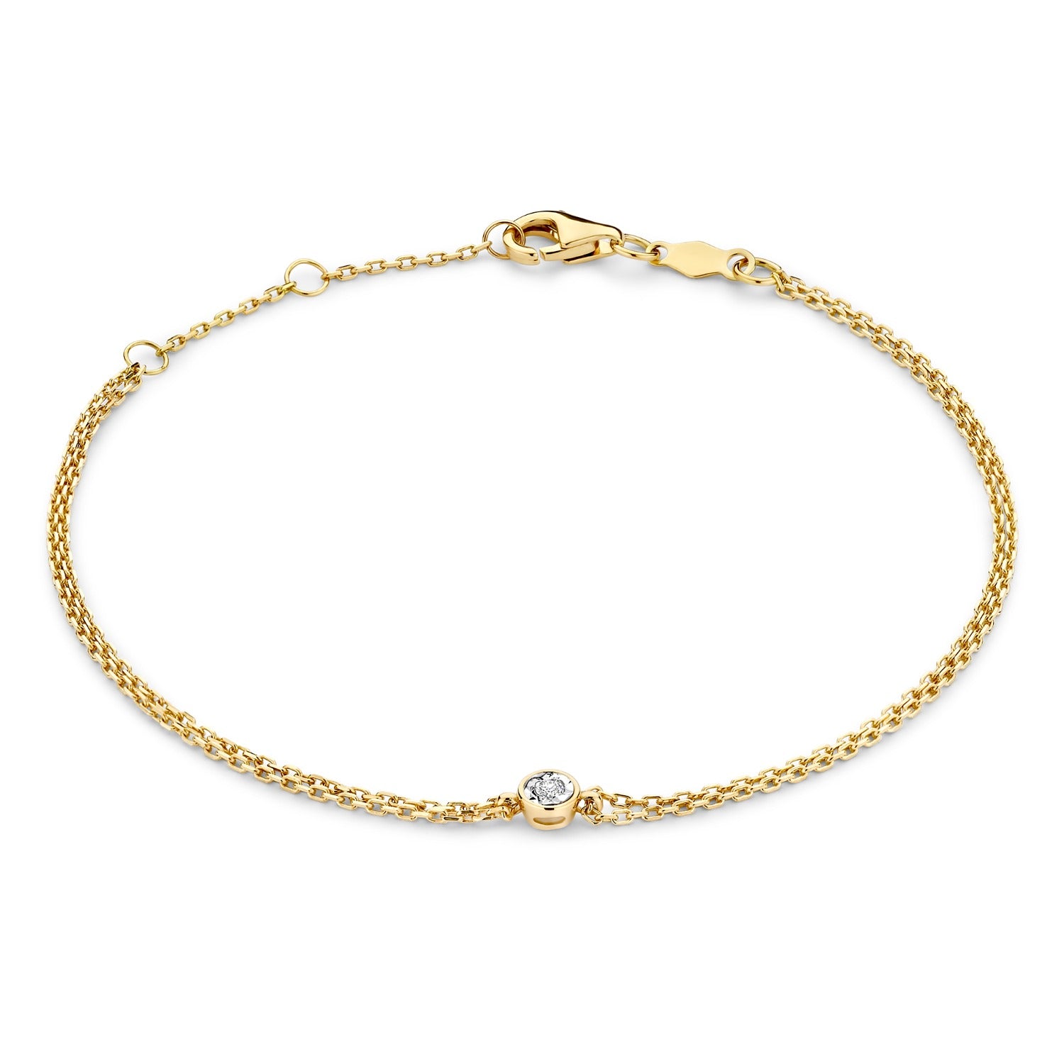 Isabel Bernard De La Paix Inaya 14 Carat Golden Bracelet | diamond 0.02 ct | IBD320011