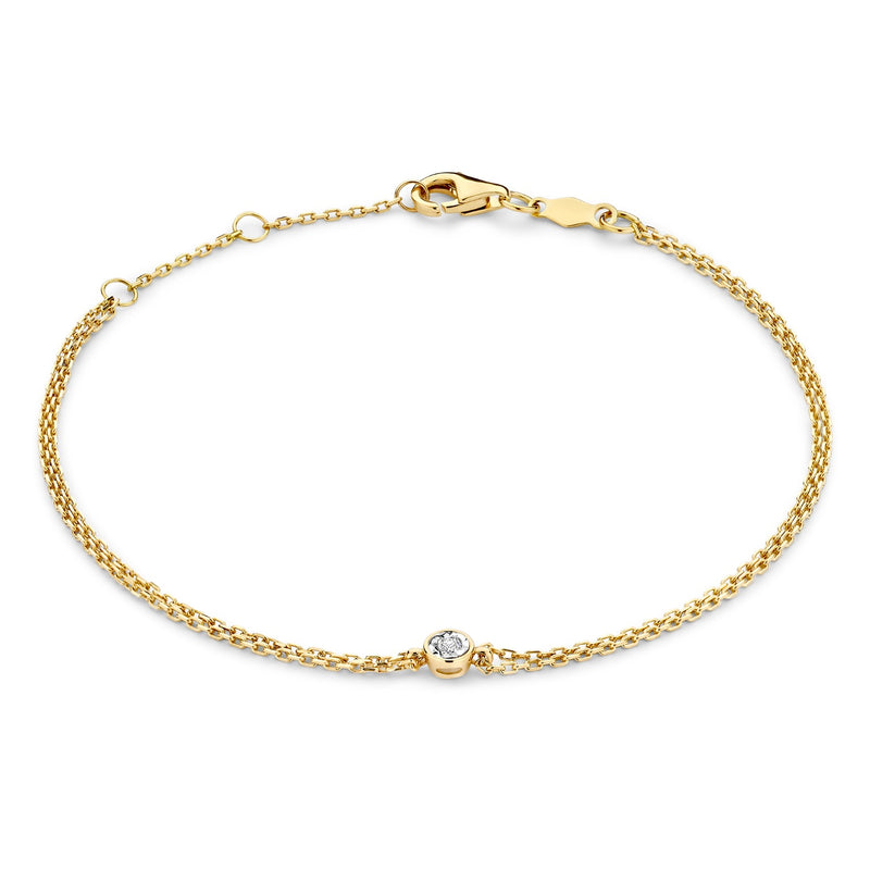 Isabel Bernard De La Paix Inaya 14 Karaat Gouden Armband | Diamant 0.02 ct | IBD320011-zoom-