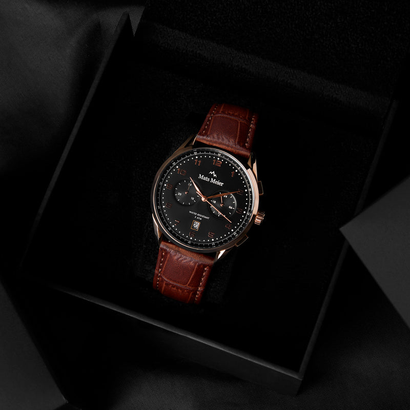 Mats Meier Mont Vélan Chrono Zwart/Bruin horloge MM10001-zoom-