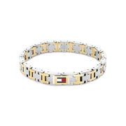 Tommy Hilfiger Roestvrij Staal Bicolor Heren Schakelarmband TJ2790683