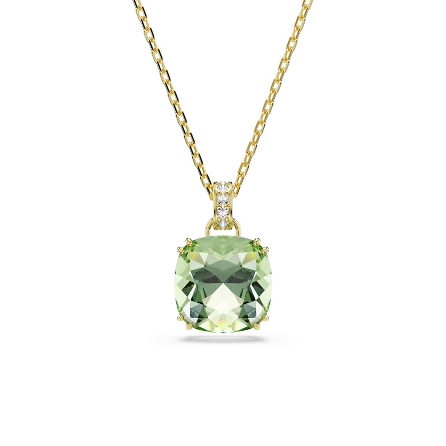Swarovski Millenia Gold-Tone Necklace with Green Pendant 5764821