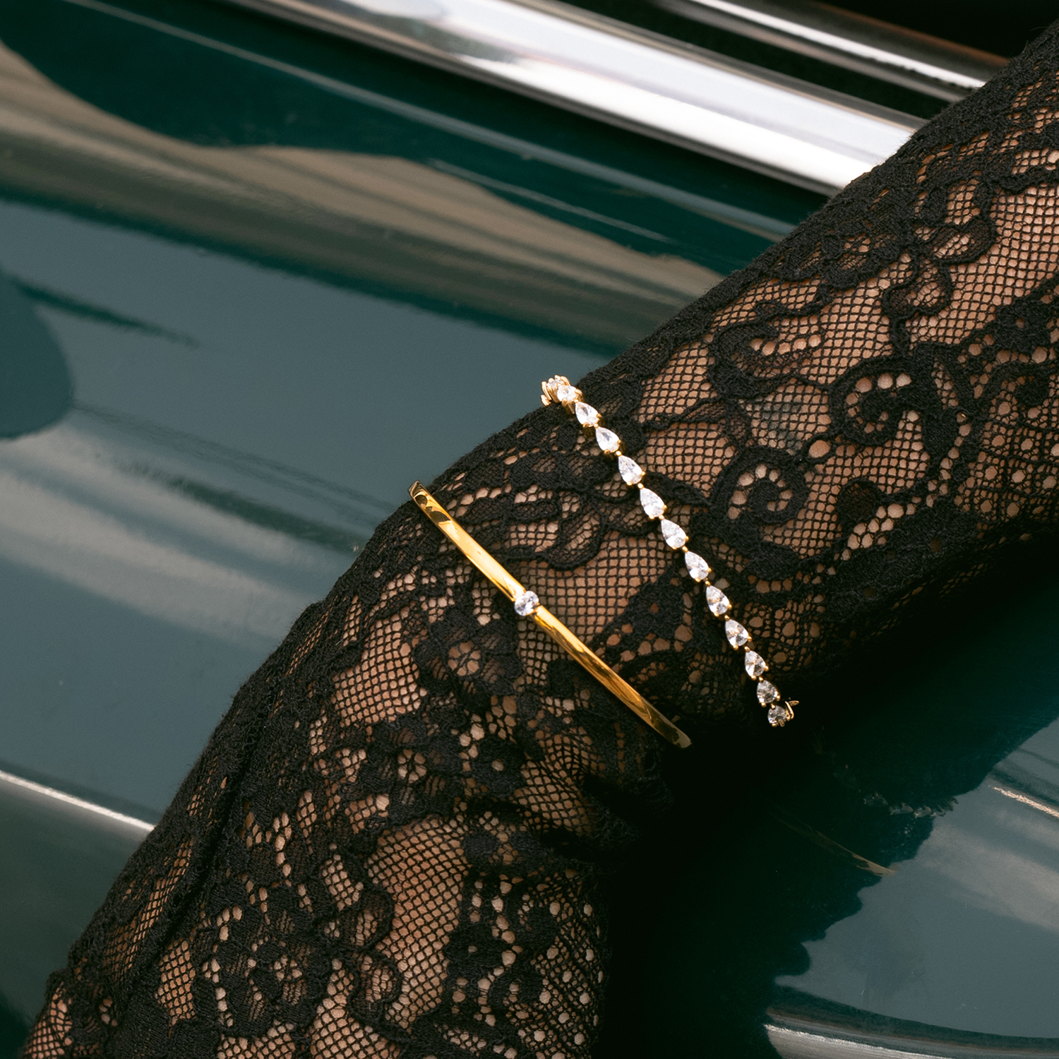 Mockberg Kenza Zina Gold Plated Large Bracelet MB1733