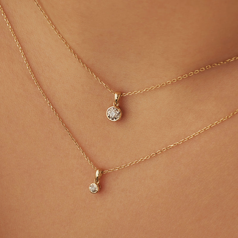 Isabel Bernard De La Paix Inaya 14 Karaat Gouden Collier | Diamant 0.01 ct | IBD350021-zoom-