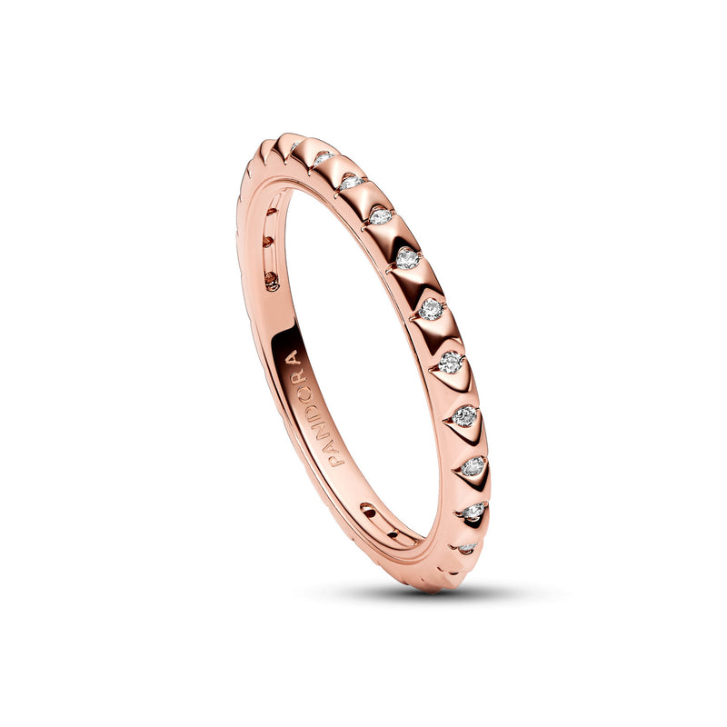 Pandora Me Pyramids Ring 182800C01-56 Met 14 Karaat Roségouden Plating-zoom-
