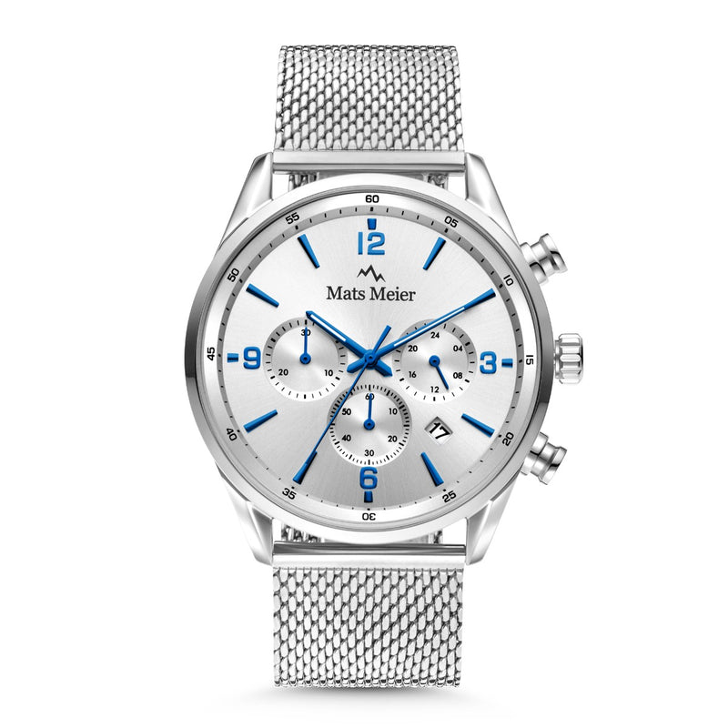 Mats Meier Grand Cornier Chronograaf Herenhorloge Zilverkleurig MM00135-zoom-