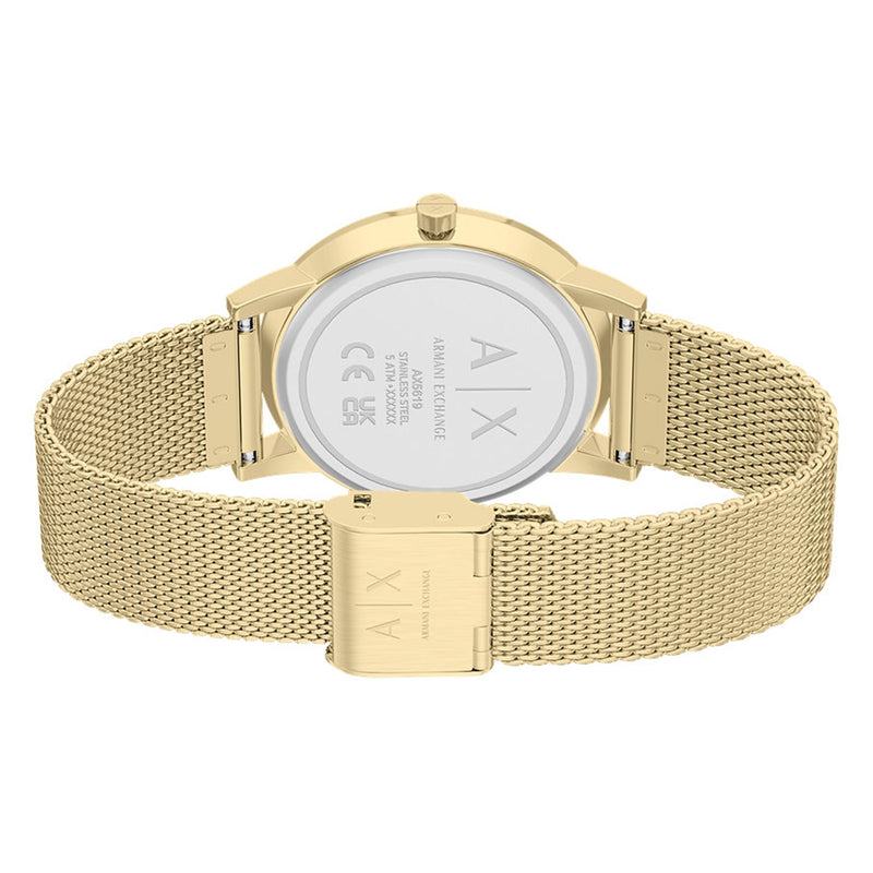 Armani Exchange Round Pink Dial Watch AX5619-zoom-