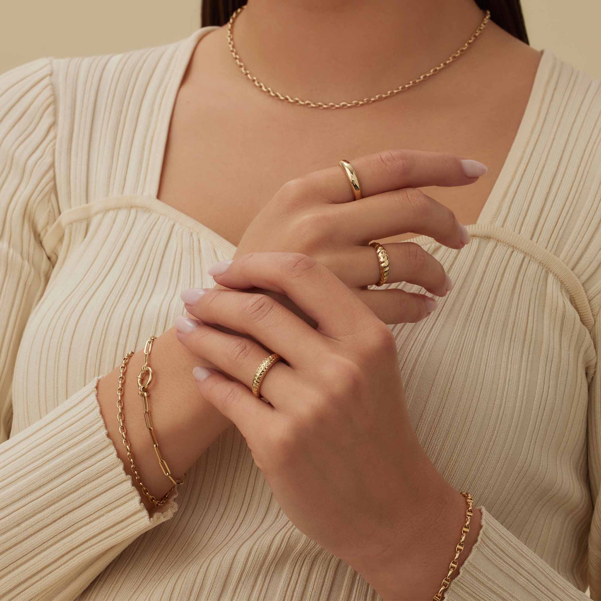 Isabel Bernard Aidee Odile 14 Carat Golden Chain bracelet IB320128