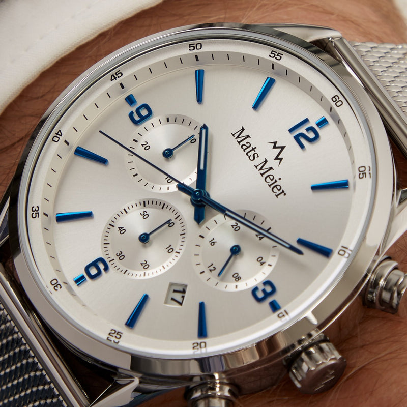 Mats Meier Grand Cornier Chronograaf Herenhorloge Zilverkleurig MM00135-zoom-