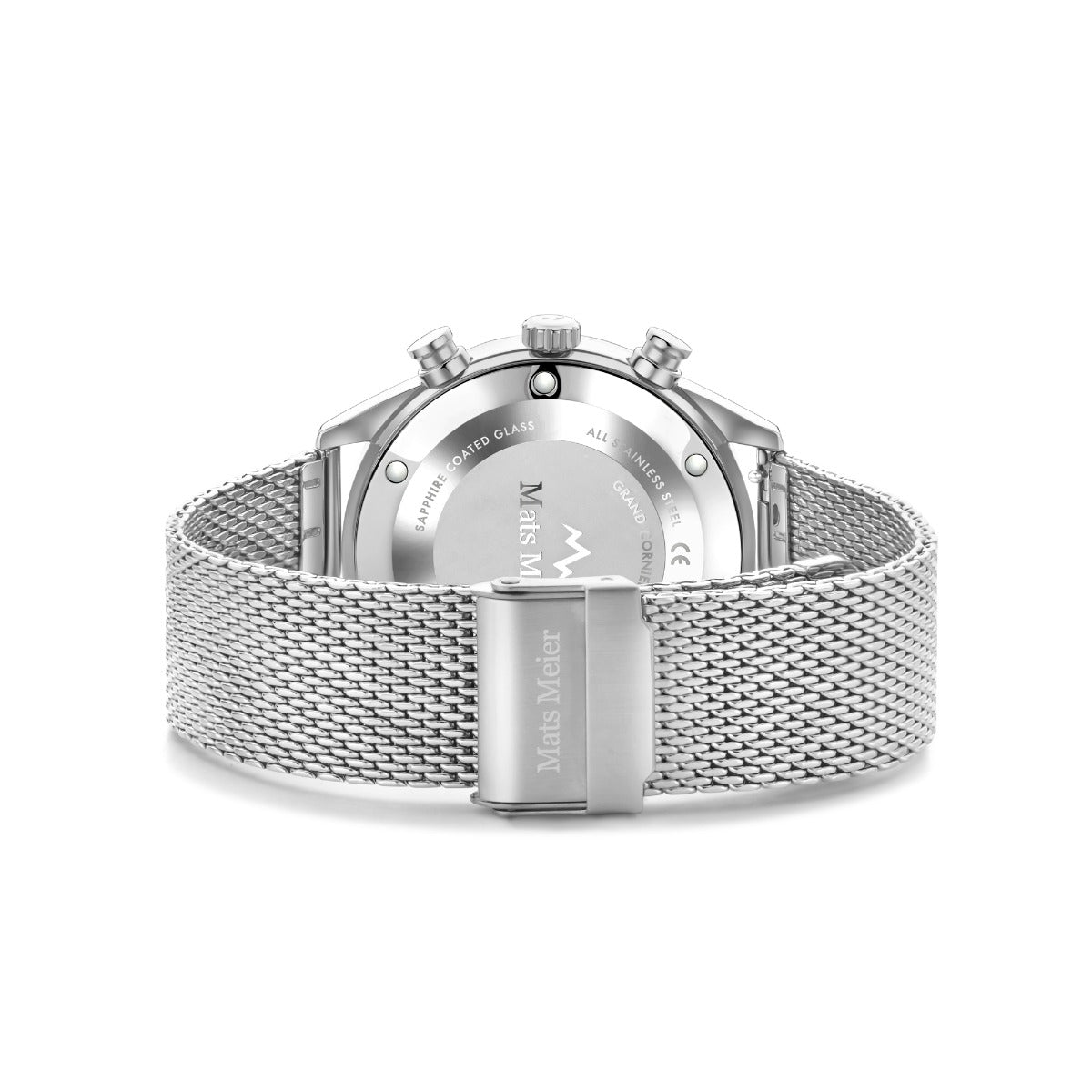 Mats Meier Grand Cornier Chronograph Men's Watch Silver Colored with Taupe MM00134