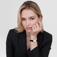 Daniel Wellington Ophelia Mini Black Lizard Gold-coloured Women's Watch DW00100890