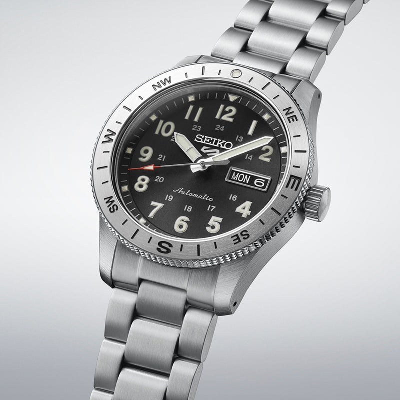 Seiko 5 Sports Zilveren Automatisch Herenhorloge HDB006K1-zoom-