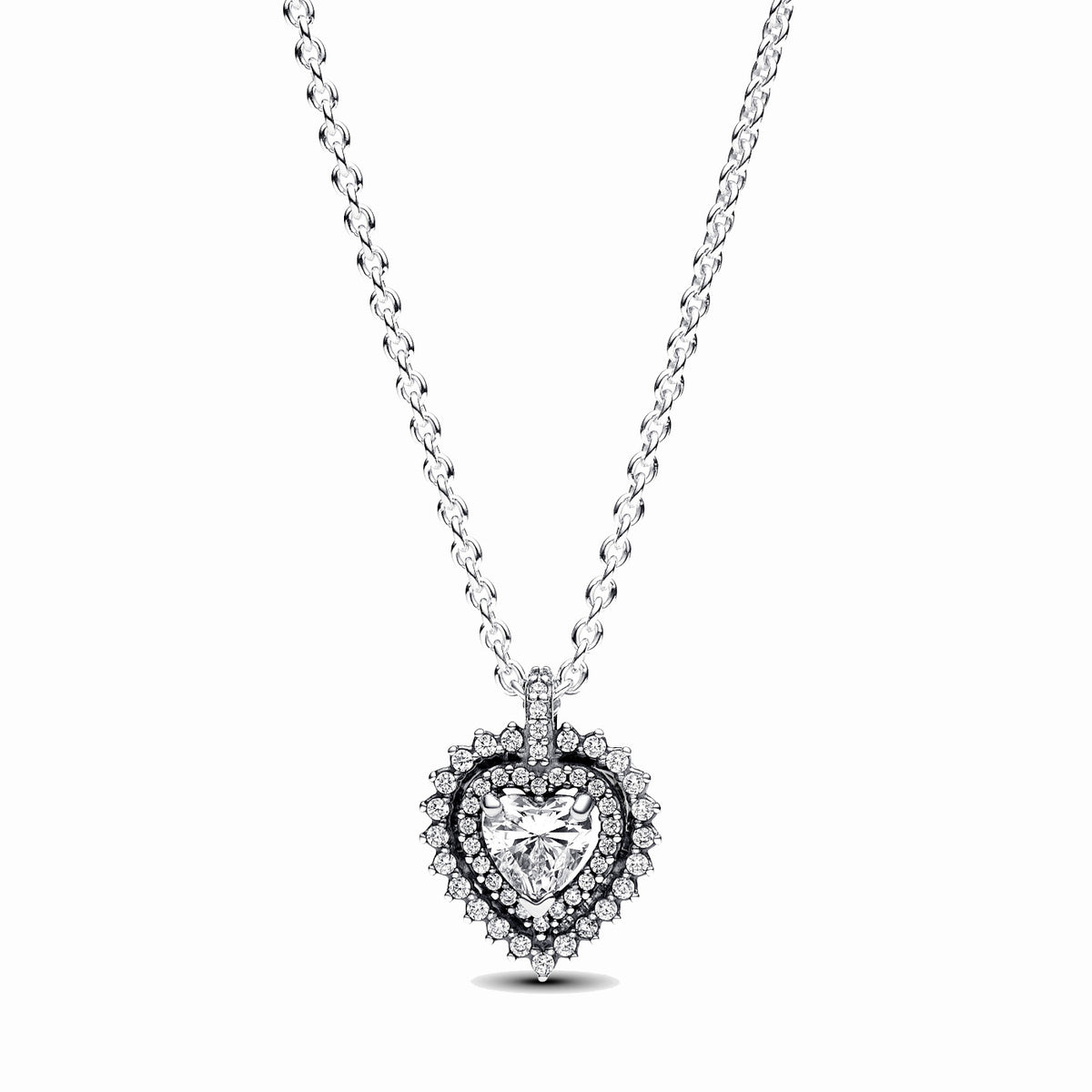 Pandora Timeless 925 Sterling Silver Heart Necklace 393099C01-45