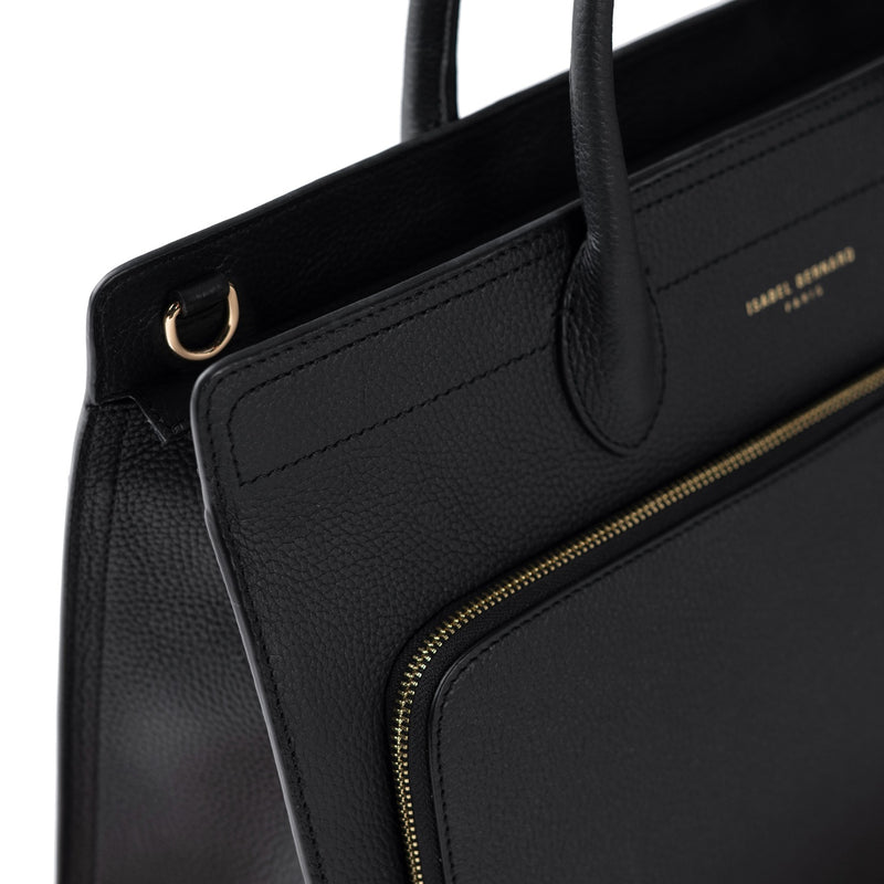 Isabel Bernard Honoré Nadine Zwarte Handtas van Kalfsleer IB25032-zoom-