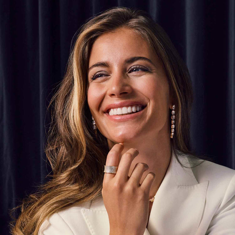 Sif Jakobs Felline Concavo 925 Sterling Zilveren Ring SJ-R2393-CZ-YG-58 Met 18 Karaat Gouden Plating-zoom-