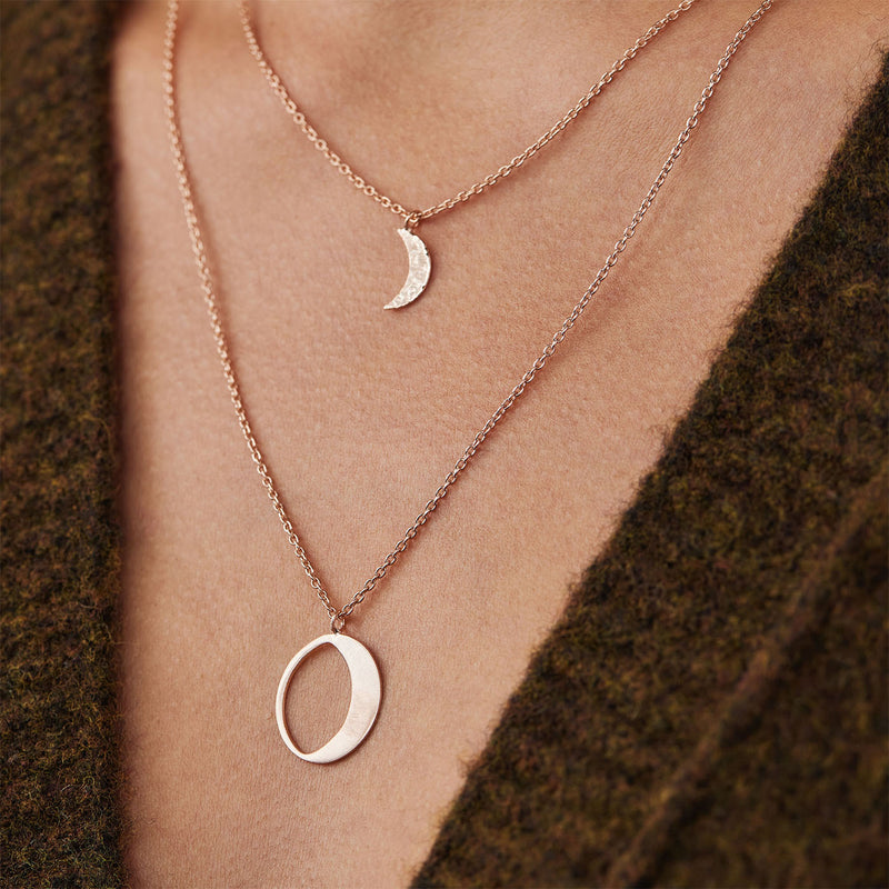 Violet Hamden Luna 925 Sterling Zilveren Roségoud Plated Ketting met Manen VH10105-zoom-