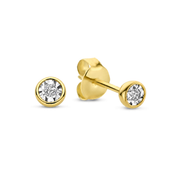 Isabel Bernard De La Paix Inaya 14 Karaat Gouden Oorknoppen | Diamant 0.04 ct | IBD360026