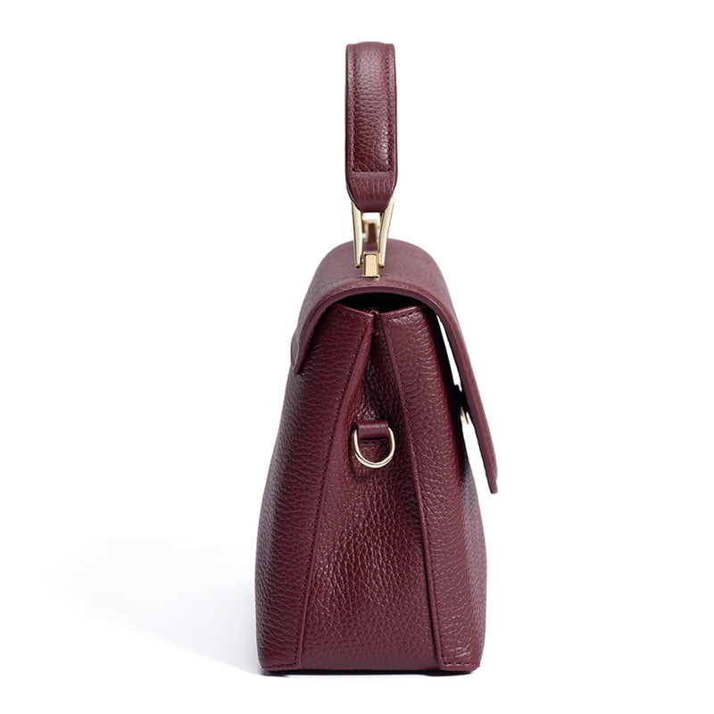 Isabel Bernard Femme Forte Heline Bordeaux Kalfsleren Handtas IB21121-zoom-