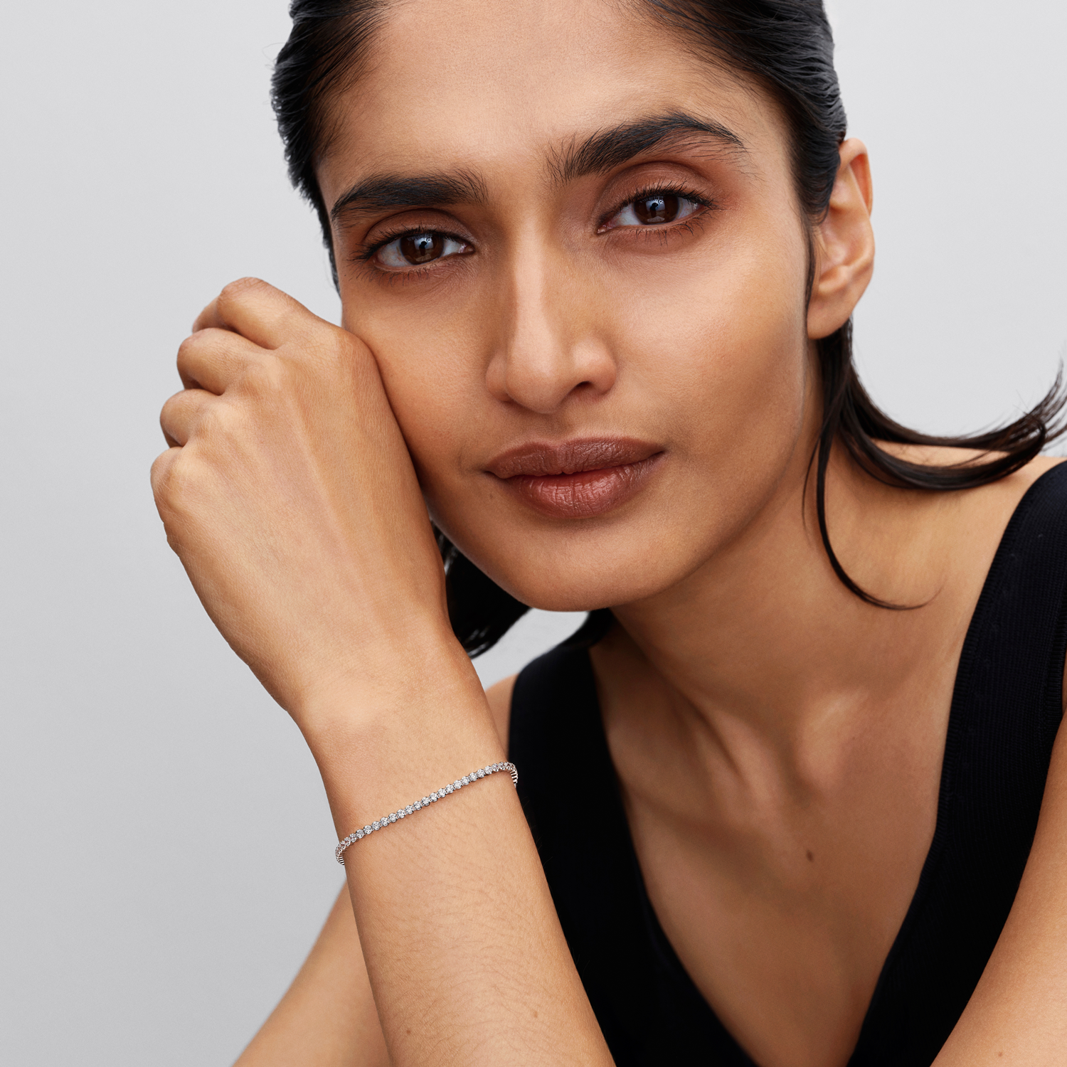 Pandora Timeless 925 Sterling Silver Sparkling Tennis Bracelet 593927C01-18