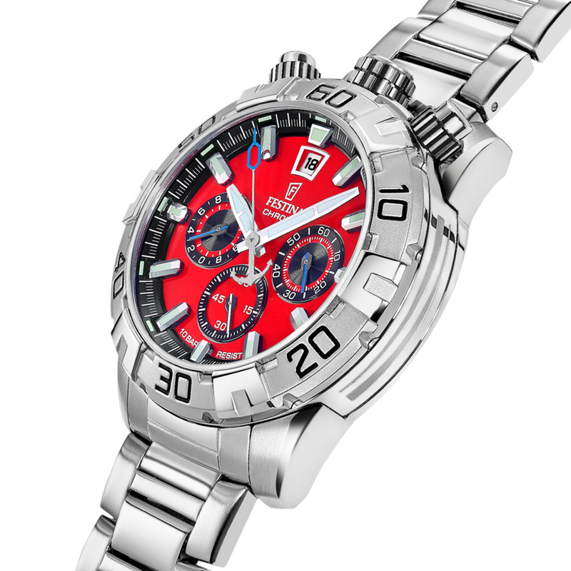 Festina Bullhead Red Chronograph Men's Watch F20743/5-zoom-
