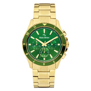 Mats Meier Ponte dei Salti Chronograaf Herenhorloge Goudkleurig en Groen MM00512