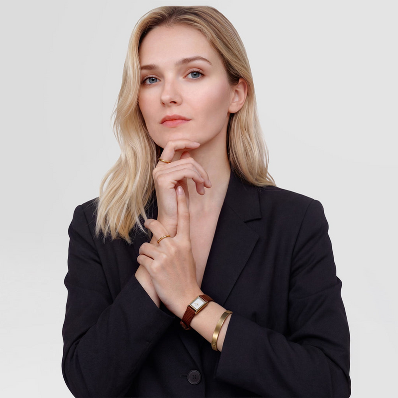 Daniel Wellington Bound Mini Lichtbruin Lizard Dameshorloge DW00100905-zoom-