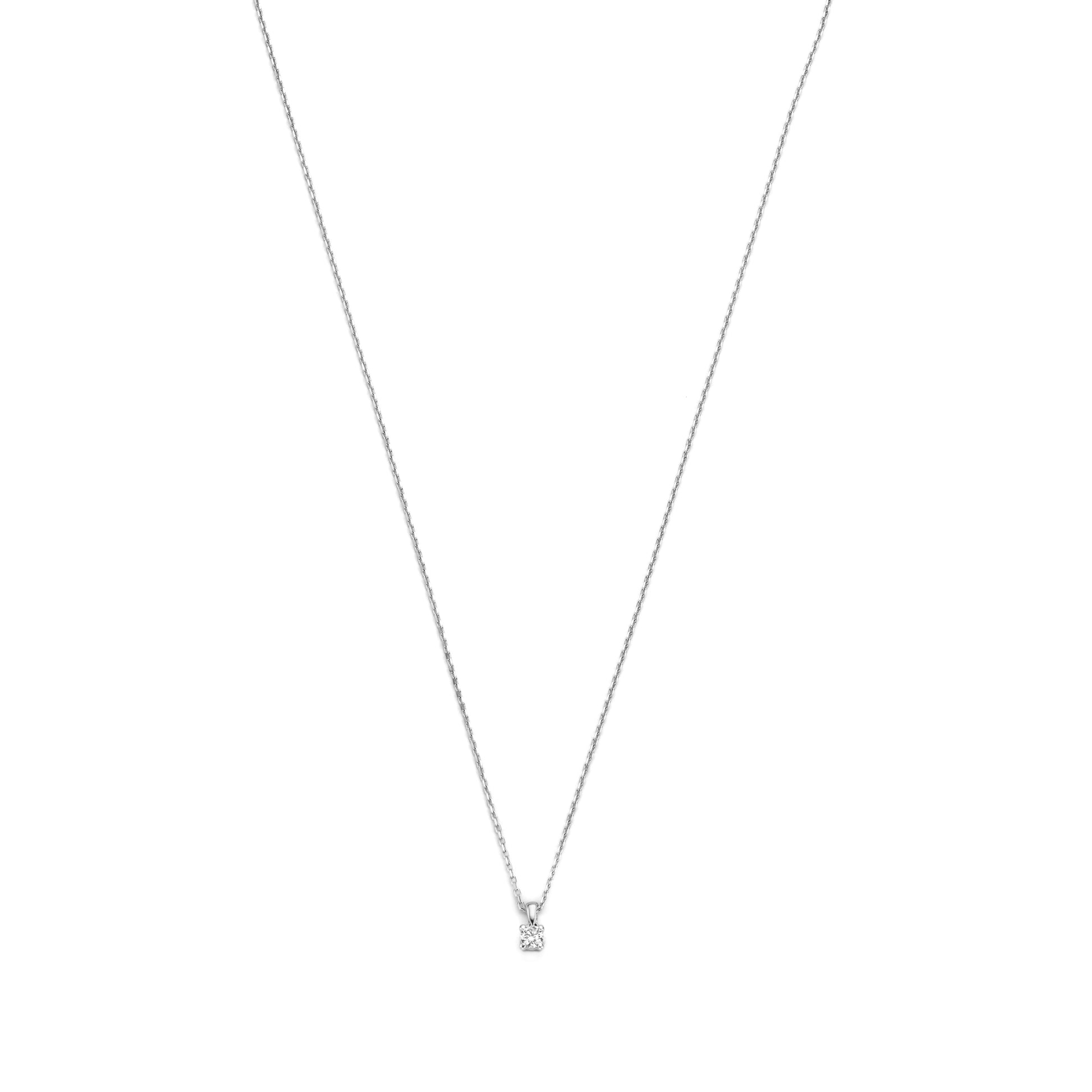 Isabel Bernard De la Paix Christine 14 Carat Whitegold Necklace | diamond 0.10 ct | IBD350006