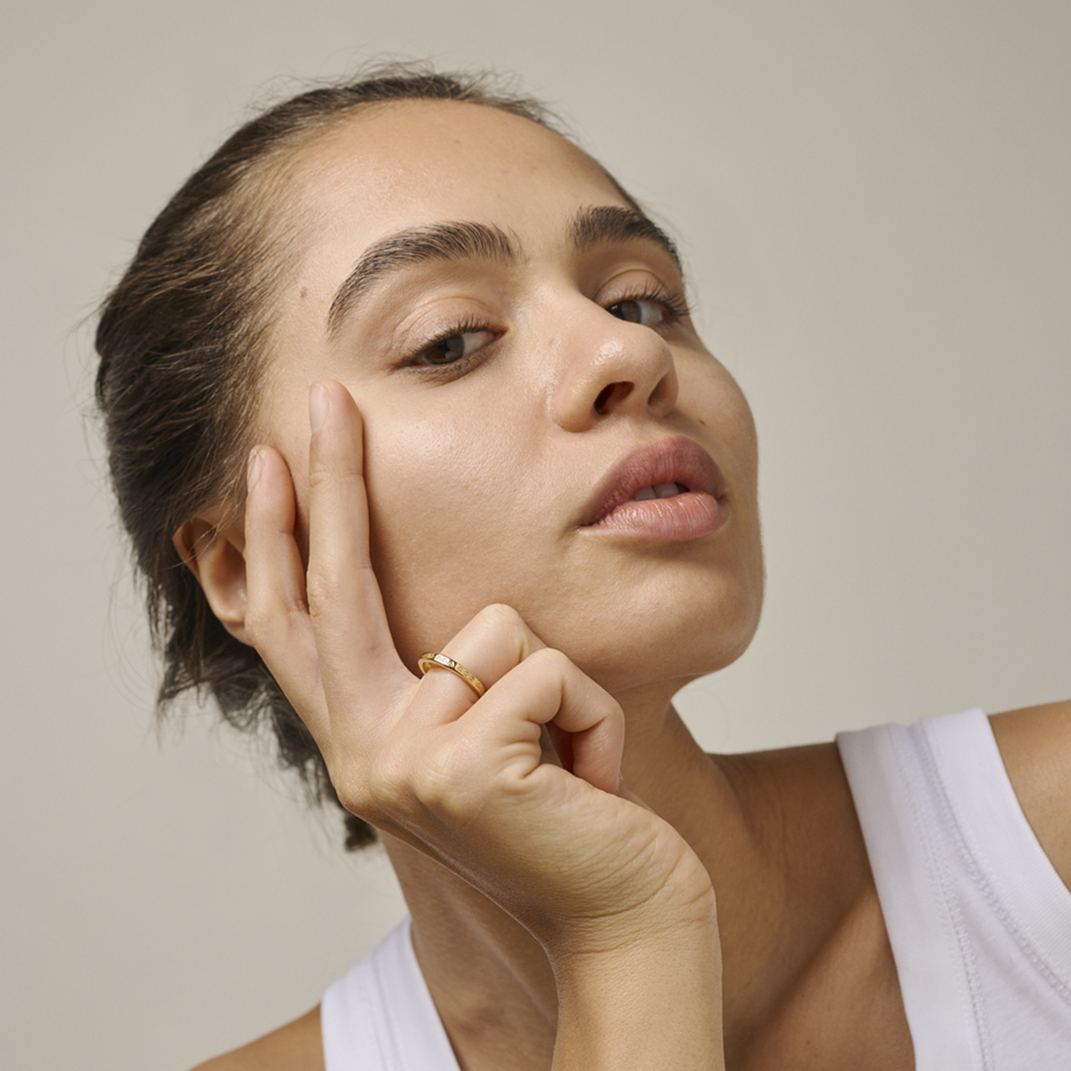 ENAMEL Copenhagen Gold Plated Heart Ring R95G-52