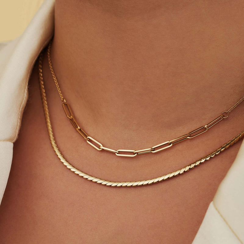 Isabel Bernard Aidee Céleste 14 karaat gouden collier IB340081-zoom-