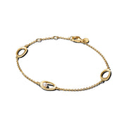 Pandora Essence Verguld Organisch Gevormd Oval & Treated Freshwater Cultured Pearl Armband 564677C01