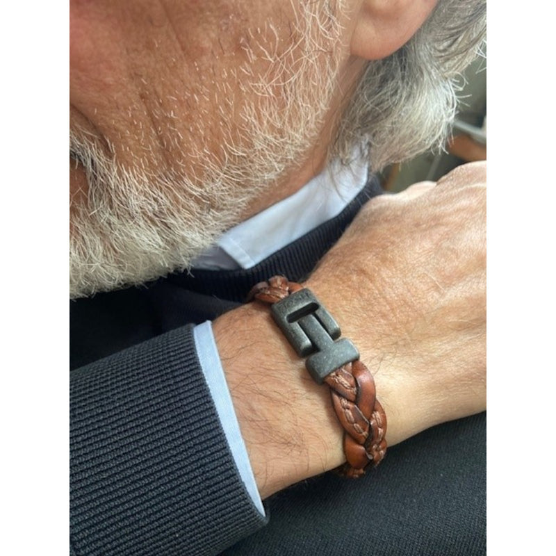 Josh Cognac Leather Bracelet 24303-bra-VB/Cognac/L-zoom-