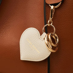 Isabel Bernard Honoré Faye Crème Calfskin Hart Key Pendant IB66001-070