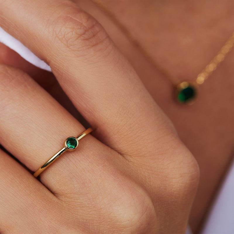 Violet Hamden Venus Goudkleurige Ring Met Geboortesteen VH330008MAY-58-zoom-