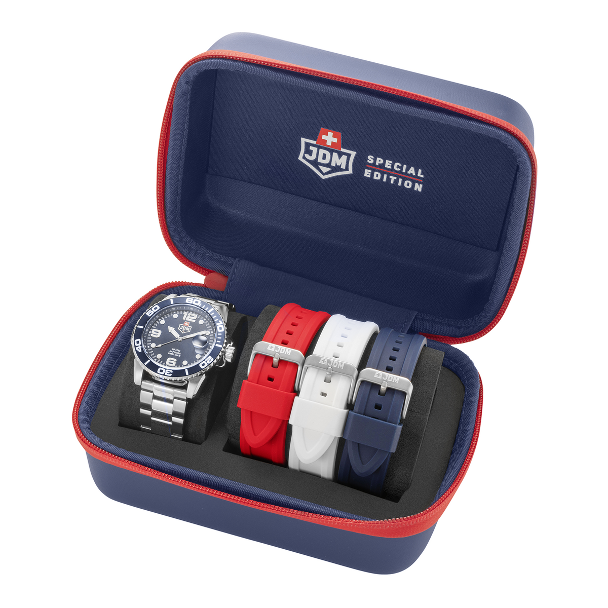 JDM Military Mike Plus Blue Sunray Men's Watch JDM-WG029-02